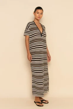 AURA MAXI DRESS - DESERT STRIPE