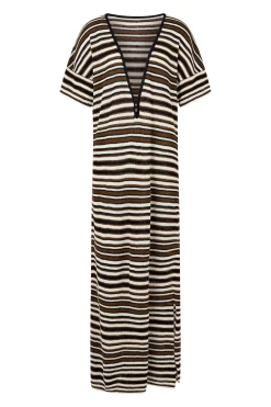 AURA MAXI DRESS - DESERT STRIPE