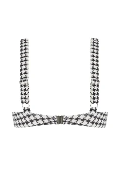 ESCAPE BRACUP TOP - HOUNDSTOOTH