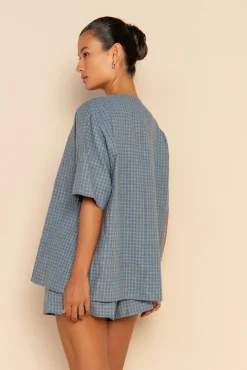 FARAH SHORT - BLUE CHECK