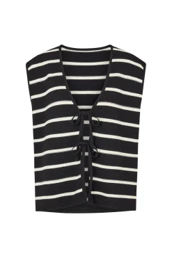 JONI KNIT TANK - BLACK/WHITE STRIPE