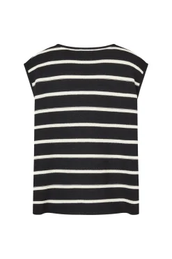 JONI KNIT TANK - BLACK/WHITE STRIPE