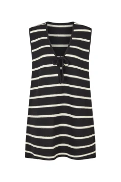 JONI MINI DRESS - BLACK/WHITE STRIPE