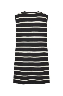 JONI MINI DRESS - BLACK/WHITE STRIPE