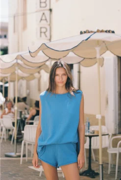 MANON TOP - BLEUE