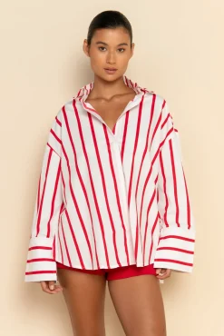 PRE ORDER // REVERIE SHIRT - RED / WHITE STRIPE