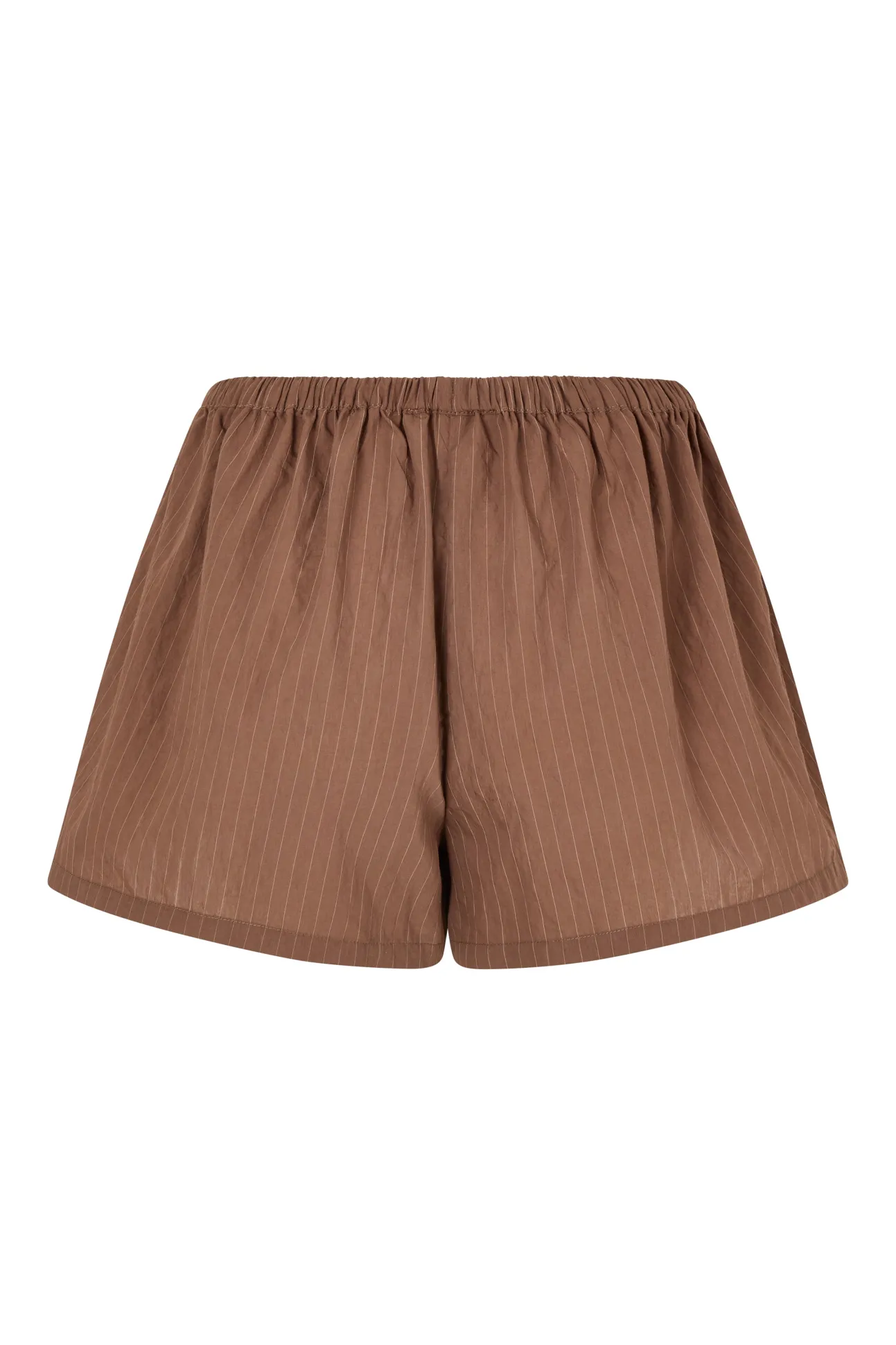 REMI SHORT - MOCHA PINSTRIPE