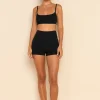 SOL KNIT CROP - BLACK