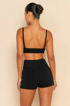 SOL KNIT CROP - BLACK