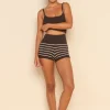 SOL KNIT SHORT - MILK STRIPE