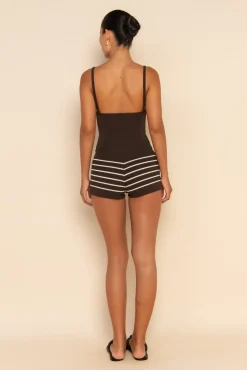 SOL KNIT SHORT - MILK STRIPE